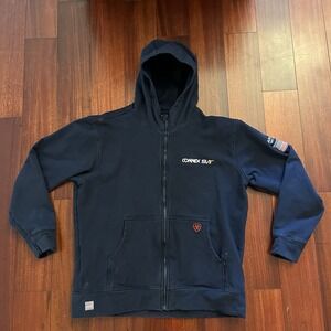 Ariat Hoodie Men Large Blue Fr Flame Resistant CAT 2 2112 Logo Workwear Gorpcore